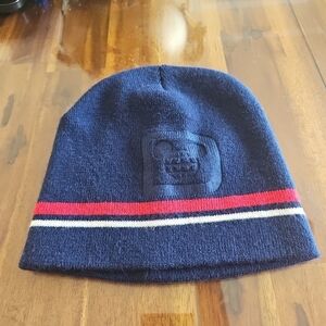 Disney Navy Beanie with Red and White Stripes